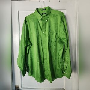 Green Izod Men's Long Sleeve Shirt, Size XXL (18 Neck, 34-35 Sleeve)